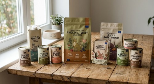 Premium grain-free cat food brands and packaging options available in Europe in 2026